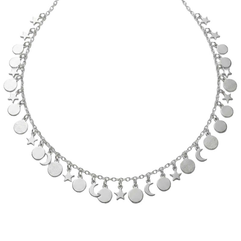 Choker céu prata