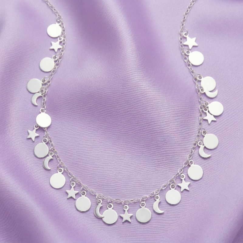 Choker céu prata