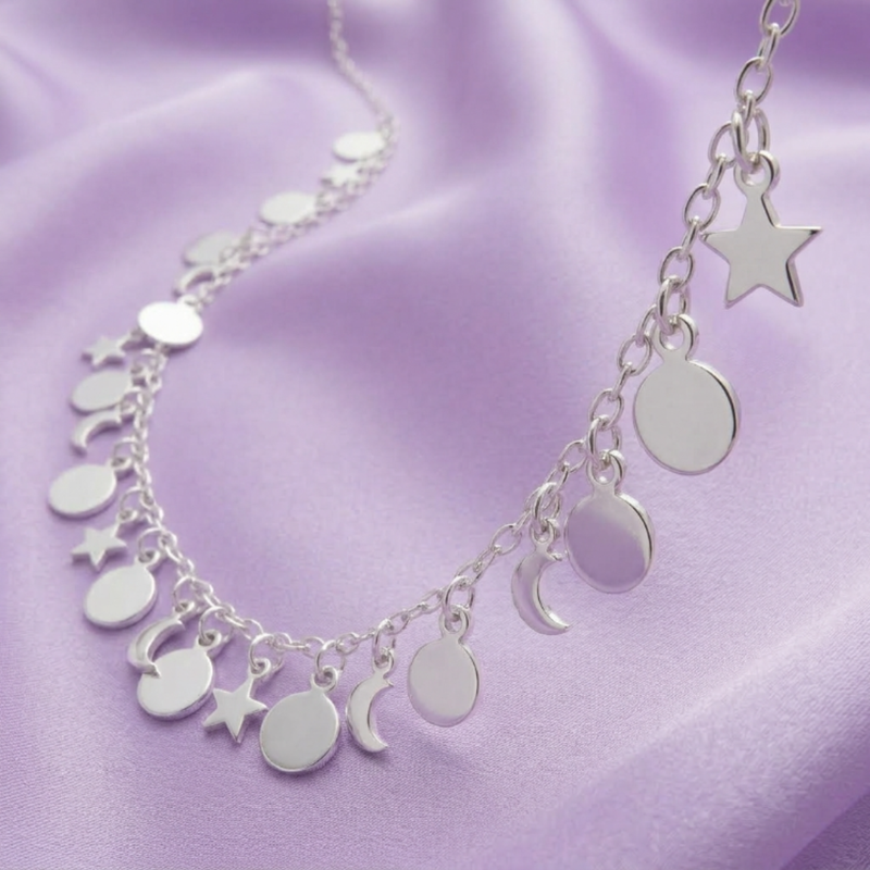 Choker céu prata