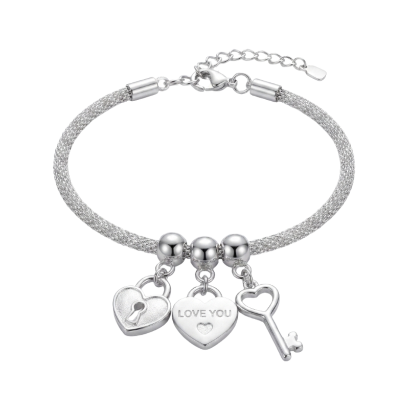 Pulseira patuá amor com berloques