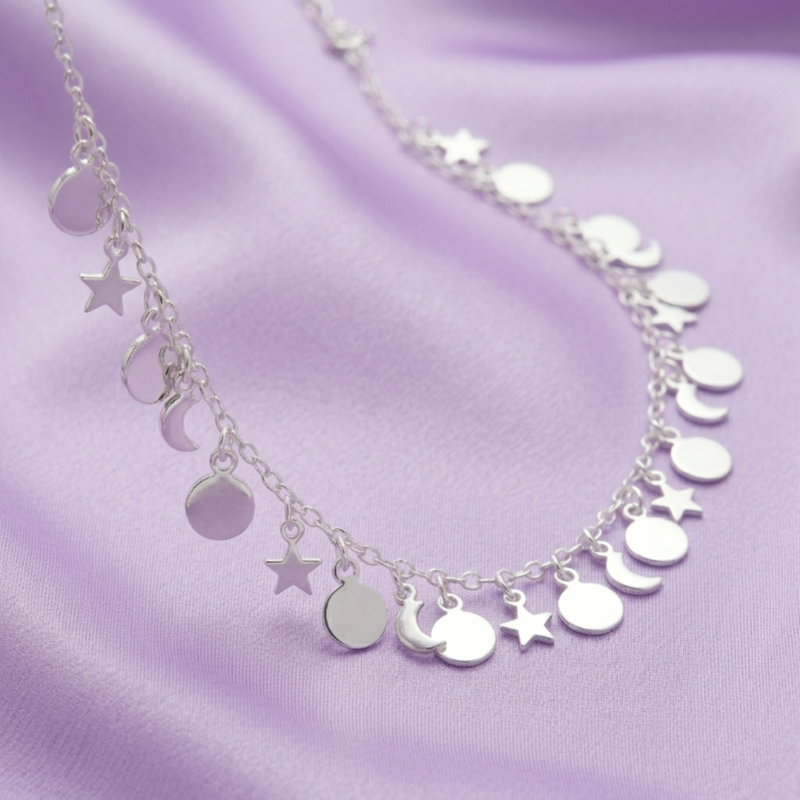 Choker céu prata