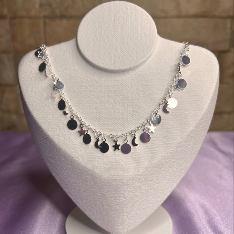 Choker céu prata