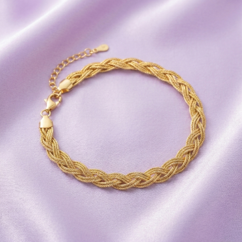 Pulseira cinco fios dourada