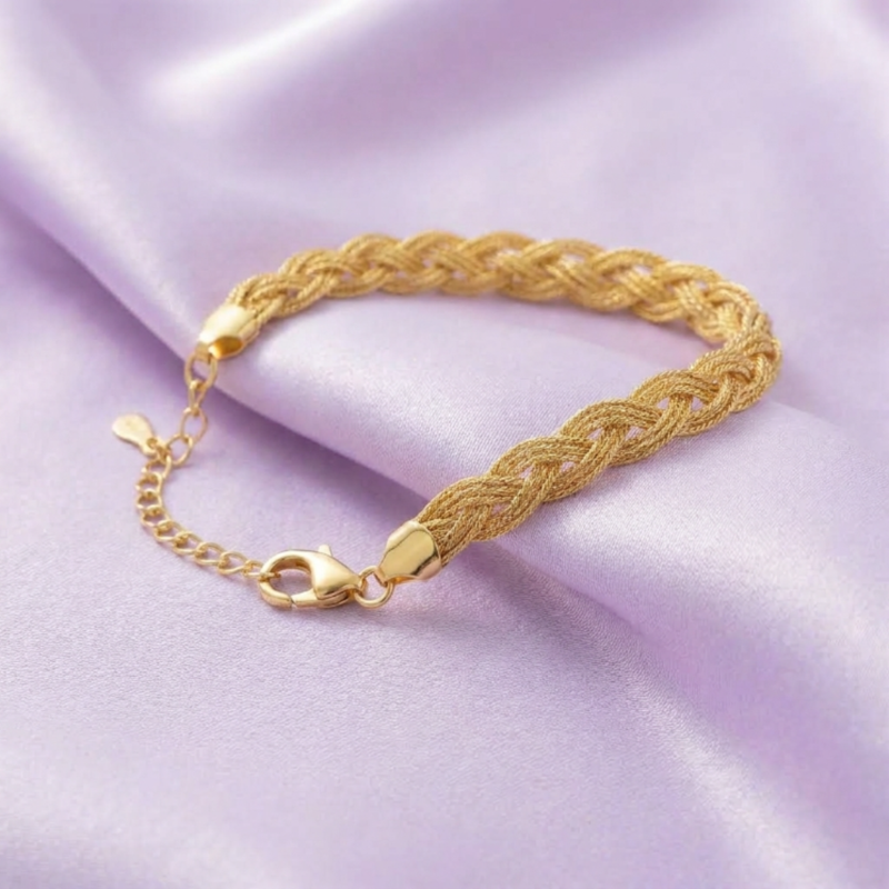 Pulseira cinco fios dourada