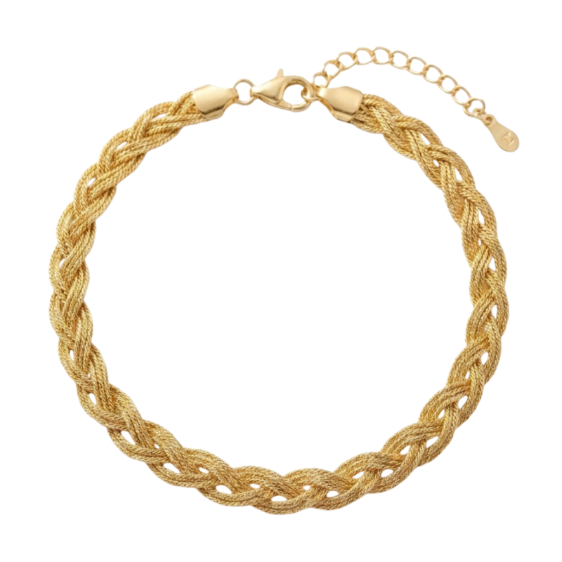 Pulseira cinco fios dourada