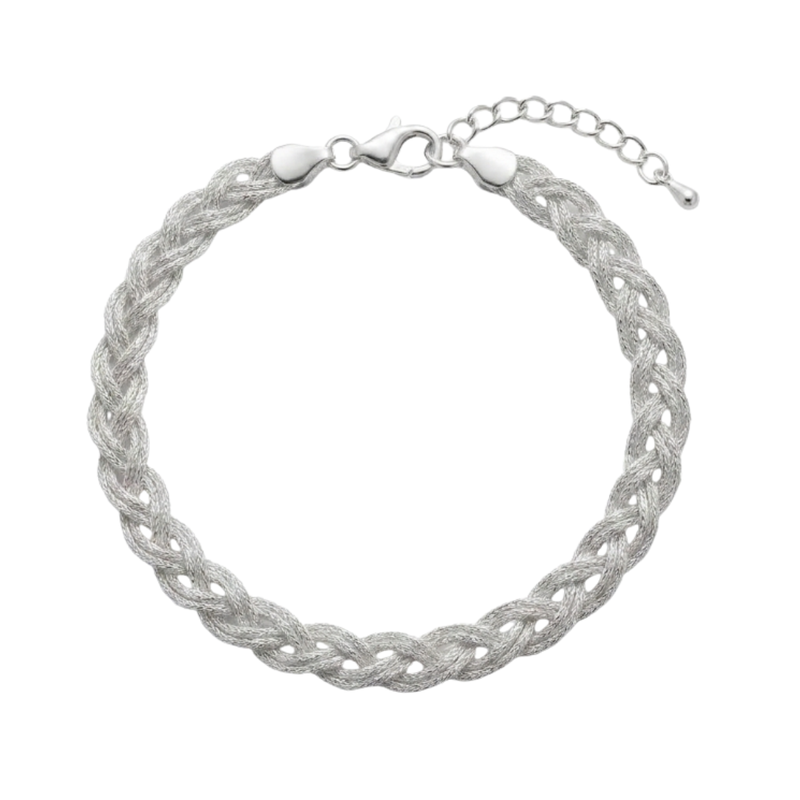 Pulseira cinco fios prata
